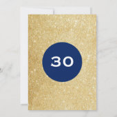 Birthday bij de marine en de goudbruinbruin Glitte Kaart (Achterkant)