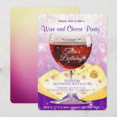 Birthday bij de partij Wijn en Kaas Kaart (Voorkant / Achterkant)