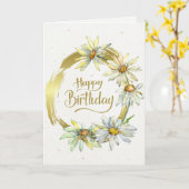 Birthday Bijbel Verse Gold Lijst Daisies Kaart (Gele Bloem)