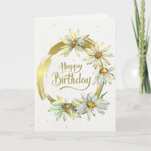 Birthday Bijbel Verse Gold Lijst Daisies Kaart