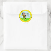 Birthday bijennetjes ronde sticker (Tas)