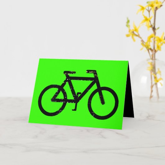 Birthday Biker Guy Kaart (Gele Bloem)