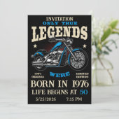Birthday Biker Motorcycle Chopper Personalizable Kaart (Staand voorkant)