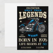 Birthday Biker Motorcycle Chopper Personalizable Kaart (Voorkant / Achterkant)