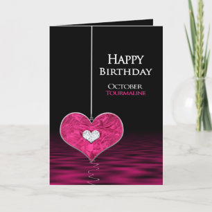 Birthday - Birthstone - oktober - Tourmaline Kaart