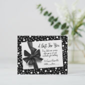 Birthday Black Bow Cadeaukaart Feestdagenkaart (Staand voorkant)