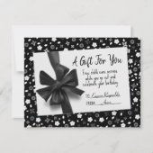 Birthday Black Bow Cadeaukaart Feestdagenkaart (Voorkant)