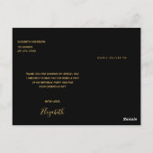 Birthday black gold art deco Foto: Dank je wel Briefkaart (Achterkant)