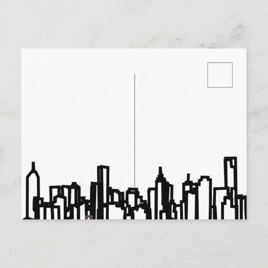 Birthday Black gold city skyline uitnodiging (Achterkant)