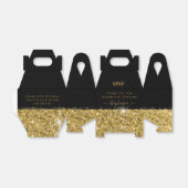 Birthday Black Gold Glitter Confetti Bedankdoosjes (Uitgevouwen)