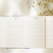 Birthday black gold glitter dust monogram name gastenboek