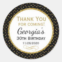 Birthday Black Gold Hartelijk dank voor uw favorie