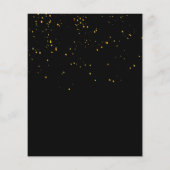 Birthday Black gold mannen budget uitnodiging Flyer (Achterkant)