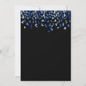 Birthday Black marvy blue confetti Kaart (Achterkant)