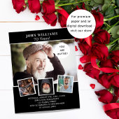 Birthday Black White foto budget uitnodiging Flyer