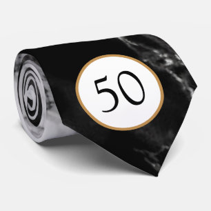Birthday Black White Marble Jubileum Stropdas