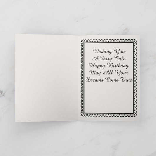 Birthday Black White Testing Hood met Wolf Kaart (Binnen)