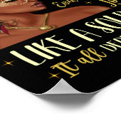 Birthday Black Women Libra Girl 23 september Poster (Hoek)