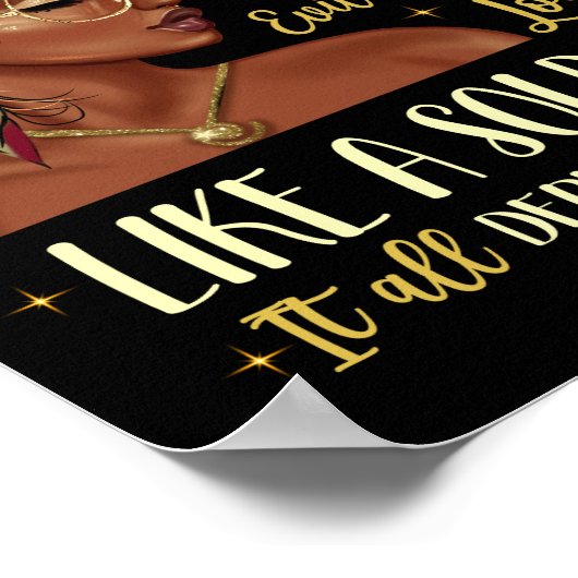 Birthday Black Women Libra Girl 23 september Poster (Hoek)