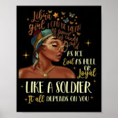 Birthday Black Women Libra Girl 23 september Poster (Voorkant)