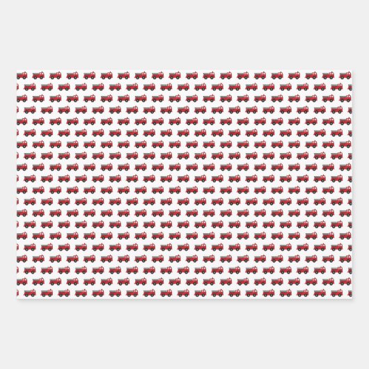 Birthday-blad voor brandweerwagens inpakpapier vel (Voorkant 3)