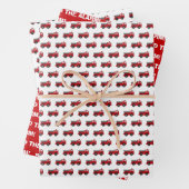 Birthday-blad voor brandweerwagens inpakpapier vel (In situ)