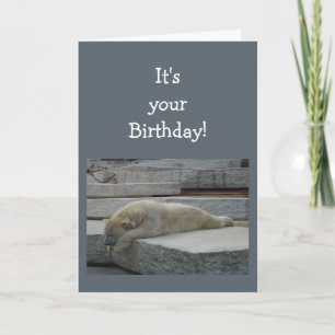 Birthday Blahs Fun Age Humor Polar Beer Animal Kaart