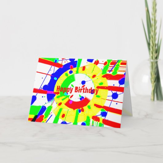 Birthday Blast Kaart (Voorkant)