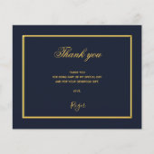 Birthday blauwe goudfoto bedankt jullie budget flyer (Voorkant)