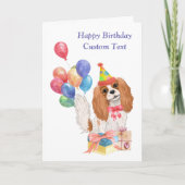 Birthday Blenheim Cavalier King Charles Spaniel Kaart (Voorkant)