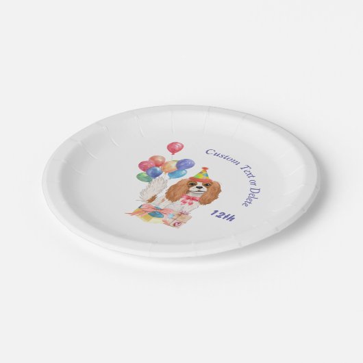 Birthday Blenheim Cavalier King Charles Spaniel  Papieren Bordje (Gekanteld)