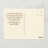 Birthday Blessing Numbers 6:24-26 Mountain Sunset Briefkaart (Achterkant)