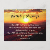 Birthday Blessing Numbers 6:24-26 Mountain Sunset Briefkaart (Voorkant)