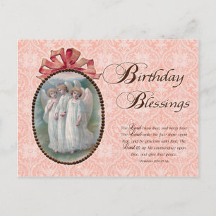 Birthday Blessings Angel geïnspireerd Briefkaart