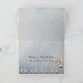 Birthday Blessings bloemen & bijbelvers Kaart (Binnen)