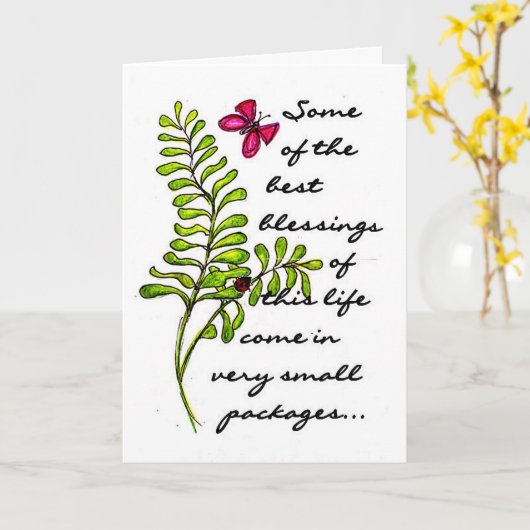 BIRTHDAY BLESSINGS CARD KAART (Gele Bloem)