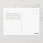 Birthday Blessings Inspirerend Elegant Floral Briefkaart (Achterkant)