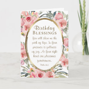 Birthday Blessings Inspirerend Elegant Floral Kaart