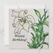 Birthday Blessings moeder Lily Flower Bible Verse (Achterkant)