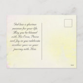 Birthday Blessings of Love, Peace and Joy, Flowers Feestdagenkaart (Achterkant)