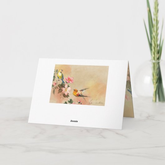 Birthday Blessings Psalm 36:7 Bijbelse  vogels Kaart (Achterkant)