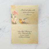 Birthday Blessings Psalm 36:7 Bijbelse  vogels Kaart (Binnen)