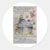 Birthday Blessings Ronde Sticker (Voorkant)