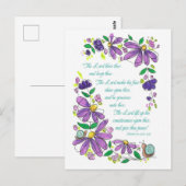 Birthday Blessings Scripture Numbers 6:24-26 Briefkaart (Voorkant / Achterkant)