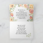 Birthday Blessings The Lord Bless You Floral Kaart (Binnen)