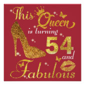 Birthday Bling Shirt | 80e verjaardag | Verjaardag Perfect Poster (Voorkant)