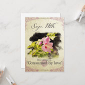 Birthday bloemen op 11 september "Roos van Sharon" Kaart (Voorkant / Achterkant in situ)