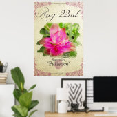 Birthday bloemen op 22 augustus "Siam tulip" Poster (Thuiskantoor)