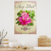 Birthday bloemen op 22 augustus "Siam tulip" Poster (Keuken)