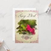 Birthday bloemen op 23 augustus "Marvel of Peru" Kaart (Voorkant / Achterkant in situ)